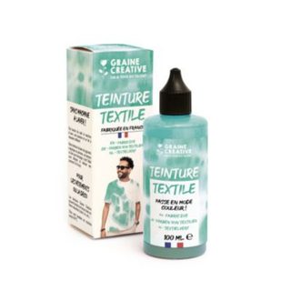 Teinture textile embout fin 100mL Bleu Turquoise - Origine France
