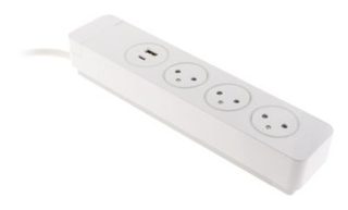 Multiprise 3 prises 16A 2P+T + 2USB - Easy Eject - Mantéa Otio