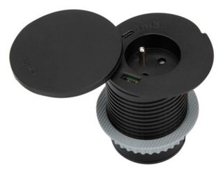 Prise encastrée + ports USB et chargeur induction QI - Otio