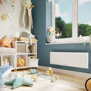 Radiateur à inertie sèche connecté Kenya 4 plinthe 750 W blanc, Thermor, 414722