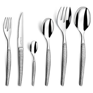 Ménagère 50 pièces avec couteaux steak Inox - Jet Textil par Lou Laguiole