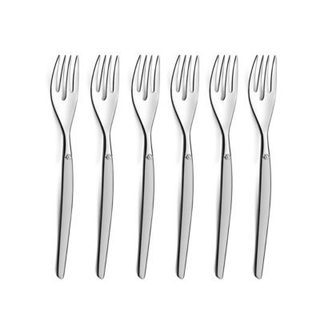 Set 6 fourchettes à gâteau Inox - Jet Sablé par Lou Laguiole