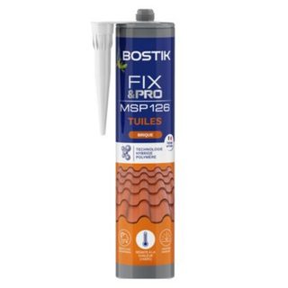 Mastic colle tuiles Bostik Fix&pro MSP 126 290 ml coloris brique