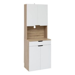 Buffet de cuisine 4 portes Eat up blanc et bois - 5five
