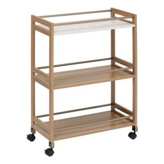 Desserte 3 niveaux Come L30cm bois et effet marbre - 5five