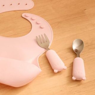 Set couverts cuillère et fourchette Yum l.16,5cm rose - Atmosphera Créateur d'intérieur