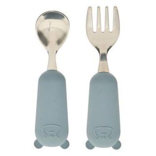 Set couverts cuillère et fourchette Yum l.16,5cm bleu - Atmosphera Créateur d'intérieur