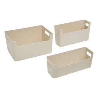 Organiseur Essentiels L25,4/25,5/26,3cm beige 3 pièces - 5five