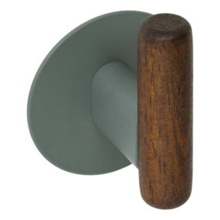 Lot de 2 patères adhésives Cassie vert et bois - 5five