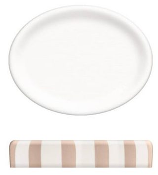 Porte-savon Strio rayures rose blé H3cm - 5five