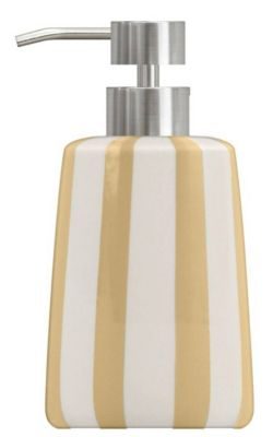 Distributeur de savon Strio à rayures orange blé 400ml - 5five