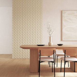 2 stickers muraux Oren rond 50x50cm blanc - Atmosphera Créateur d'intérieur