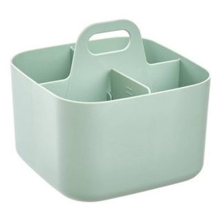 Organiseur Poly 16,5x16,5x15cm vert compartiments amovibles - 5five