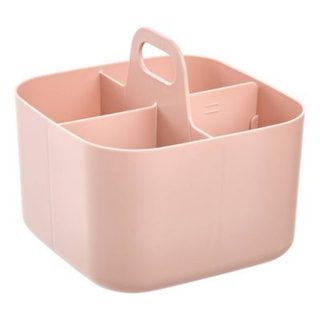 Organiseur Poly 16,5x16,5x15cm rose compartiments amovibles - 5five