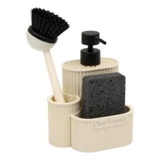 Distributeur de savon Terra rectangulaire 400ml beige - 5five