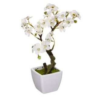 Cerisier artificiel "Mela" blanc H26cm - Atmosphera Créateur d'intérieur