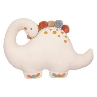 Coussin enfant "Arlequin" dinosaure coton 40x30cm - Atmosphera Créateur d'intérieur