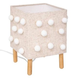 Lampe enfant - lin et pin - H22 cm - Atmosphera