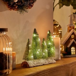 Accessoire village de noël sapons blanc chaud 20led à piles - feeric lights & christmas
