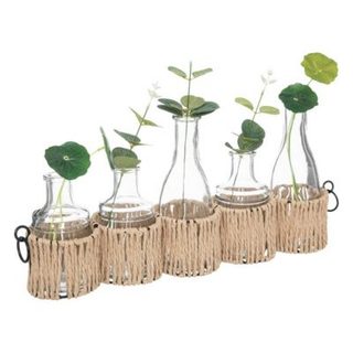 Set de 5 soliflores - verre - H29 - 5 cm - Atmosphera