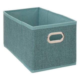 Panier tissu 15x31cm "Mix N' Modul" bleu pétrole chiné - 5five