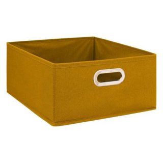 Panier velours 31x15cm "Mix N' Modul" jaune moutarde - 5five