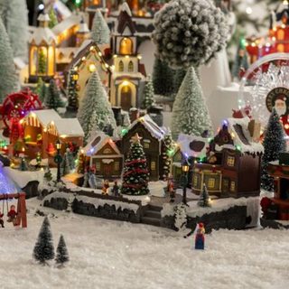 Village lumineux rue piétonne musical 33 led - feeric lights & christmas