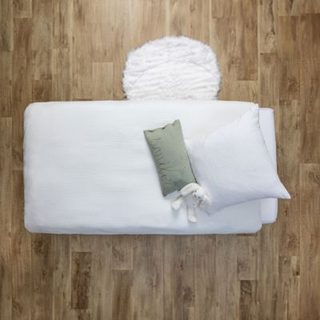 Parure de lit 140x200cm gaze de coton blanc - Atmosphera Créateur d'intérieur