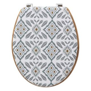 Abattant WC motifs apaches et lunette effet bois à fermeture standard, 5Five