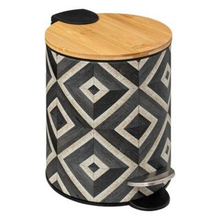 Poubelle soft close 3L noir et beige "Canvas" - 5five