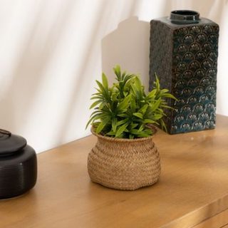 Plante artificielle en pot "Jiling" en roseau H20cm - Atmosphera Créateur d'intérieur