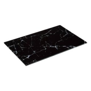 Planche à découper verre 30x20cm noir effet marbre - 5five
