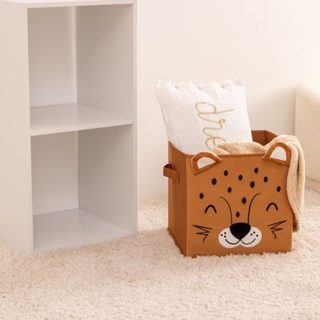 Bac de rangement Joey velours 29x29cm - Atmosphera Créateur d'intérieur