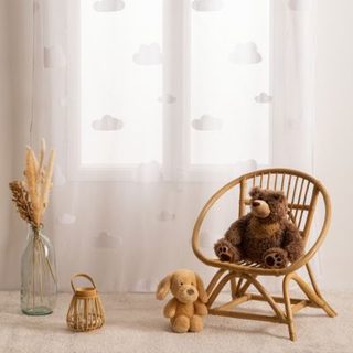 Voilage enfant "Nuage" 140x240cm blanc - Atmosphera Créateur d'intérieur