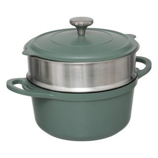 Cuiseur vapeur D24cm fonte d'aluminium vert - 5five