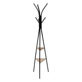 Porte manteau 6 crochets metal/bois noir "Aliaj" - 5five