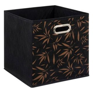 Panier tissu 31x31cm noir avec motifs "Mix 'n Modul" - 5five
