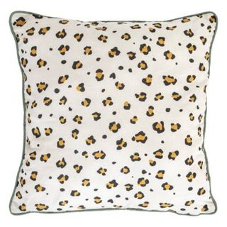 Coussin enfant léopard Addel jaune noir 40x40cm - Atmosphera