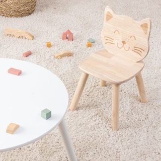 Chaise enfant chat Pia hévéa - Atmosphera Créateur d'intérieur