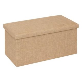 Pouf de rangement "Mix 'n' Modul" en toile de jute beige 76x38cm - 5five