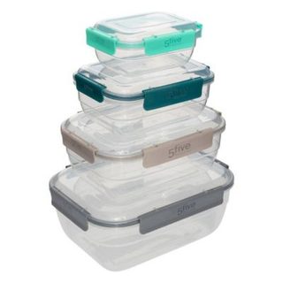 Lot de 4 boîtes "Klic" rectangle en plastique - 5five