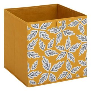 Boîte de rangement "Mix 'n' Modul" motif folia jaune 31x31cm - 5five