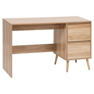 Bureau 2 tiroirs Abana bois clair - 5five