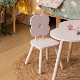 Chaise enfant fleur "Ally" rose - Atmosphera Créateur d'intérieur
