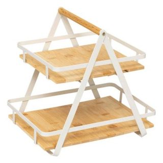 Étagère "Ordera" 2 niveaux avec anse en bambou - 5five