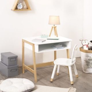 Bureau enfant blanc L58cm - Atmosphera Créateur d'intérieur
