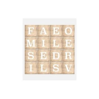 Sticker Relief "Lettres" 41x41cm Blanc