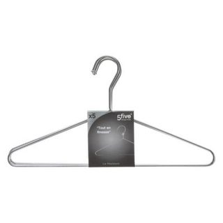 Lot de 5 Cintres en Métal 40cm Chrome