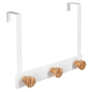 Patère 3 têtes métal et bambou blanc - 5five
