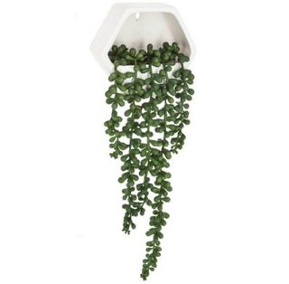 Plante artificielle murale tombante pot ciment H45cm - Atmosphera Créateur d'intérieur